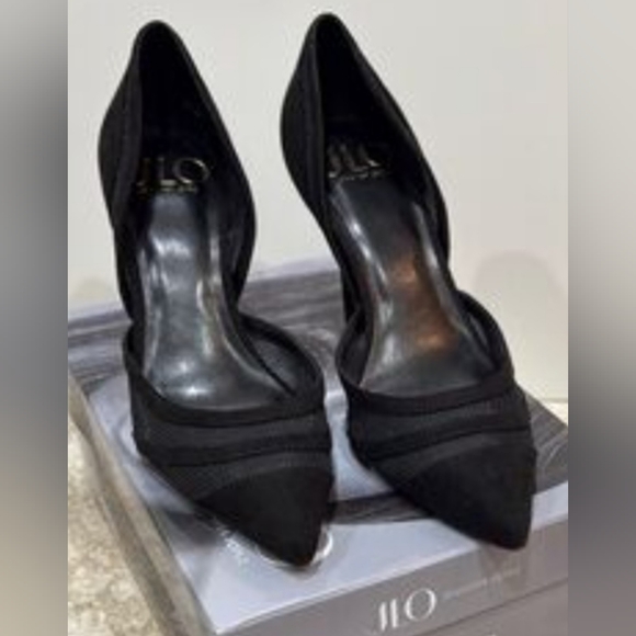 Jennifer Lopez Black Mesh Heels - Picture 1 of 11
